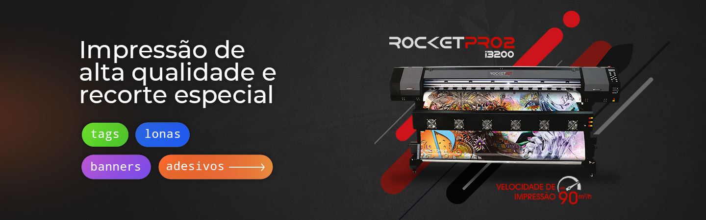 banner plotter de impressão rocket jet